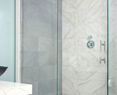 Glass shower door remodel