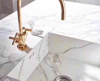 marble sink kitchen remodel